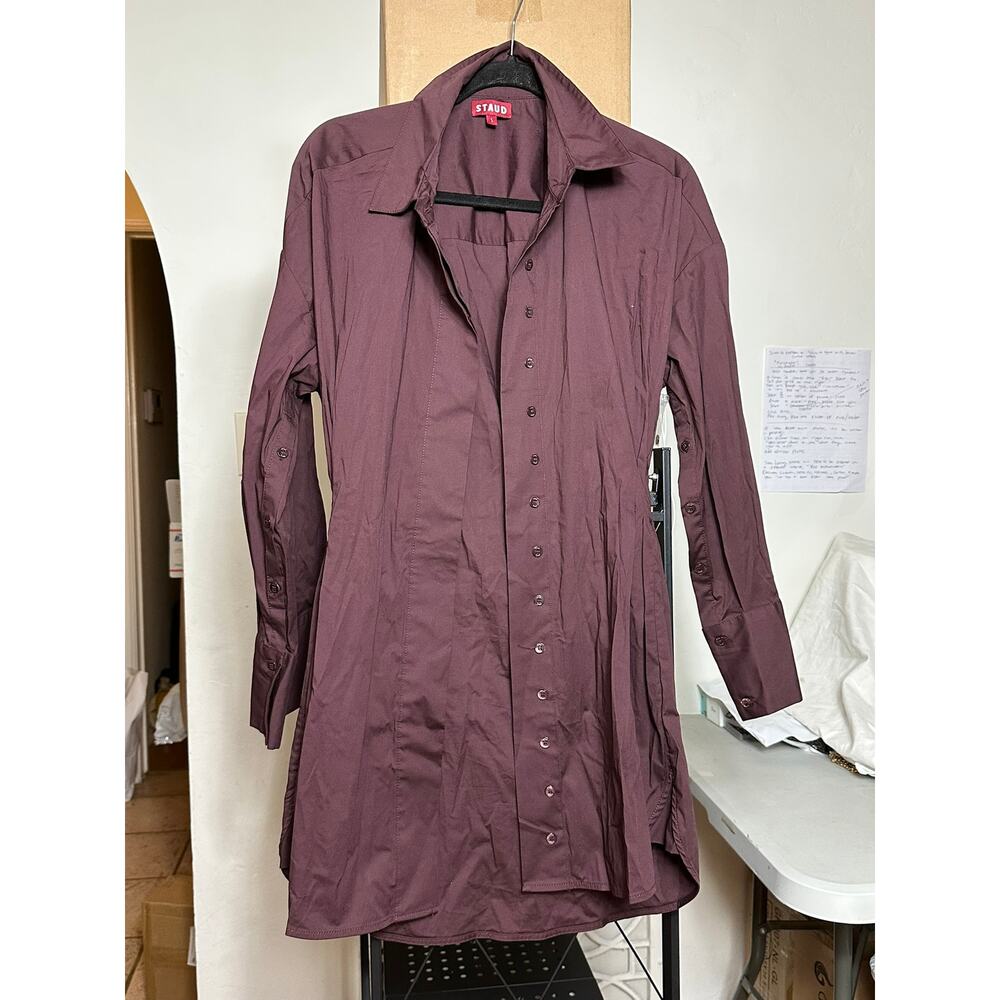 STAUD Cindy Dress Merlot S